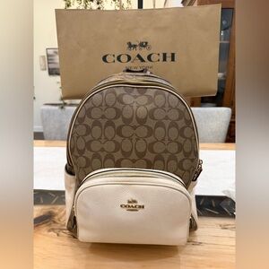 Large Court Backpack in Signature Canvas